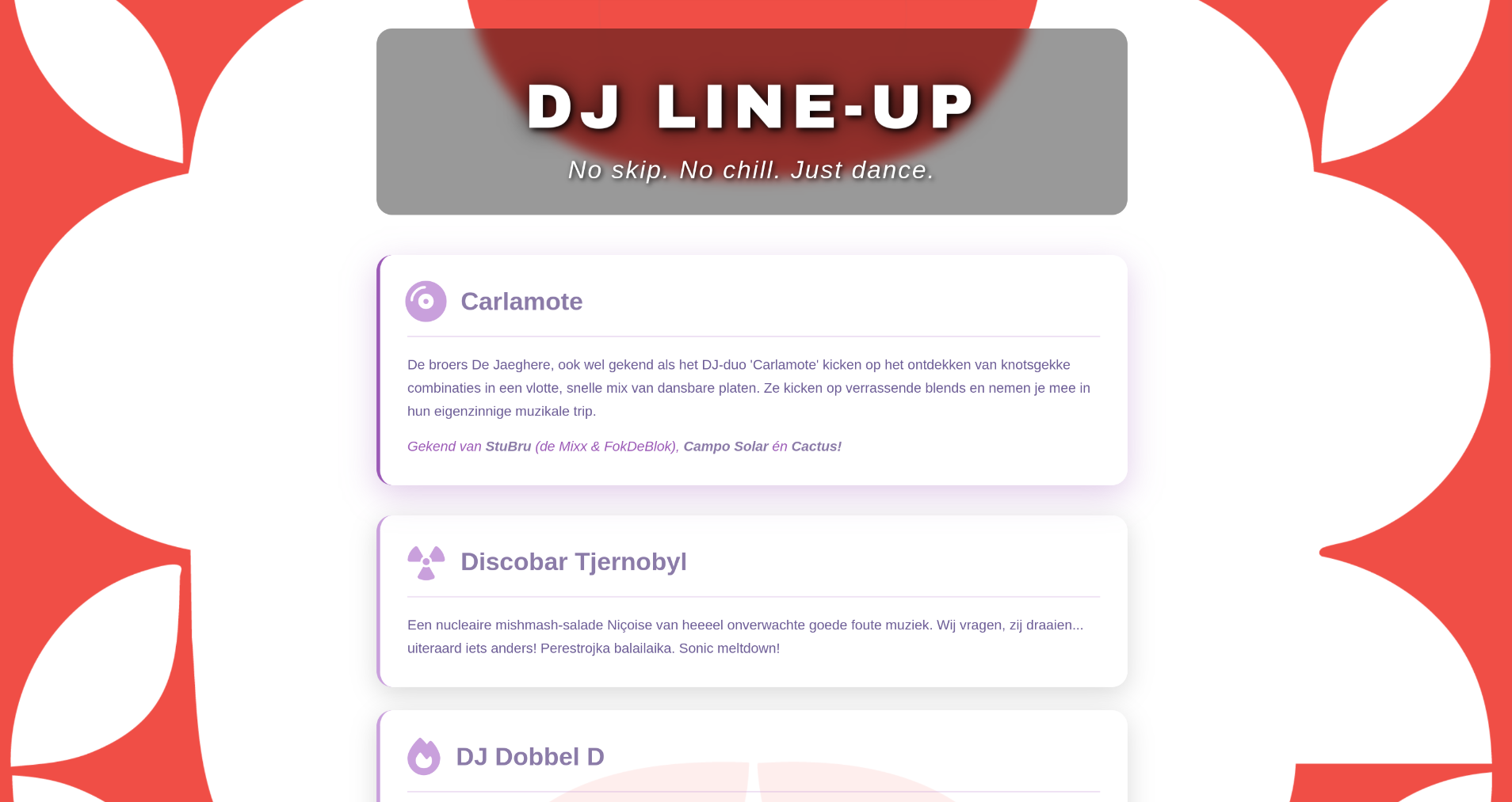 small event website - Project image by Ruben Schoonbaert