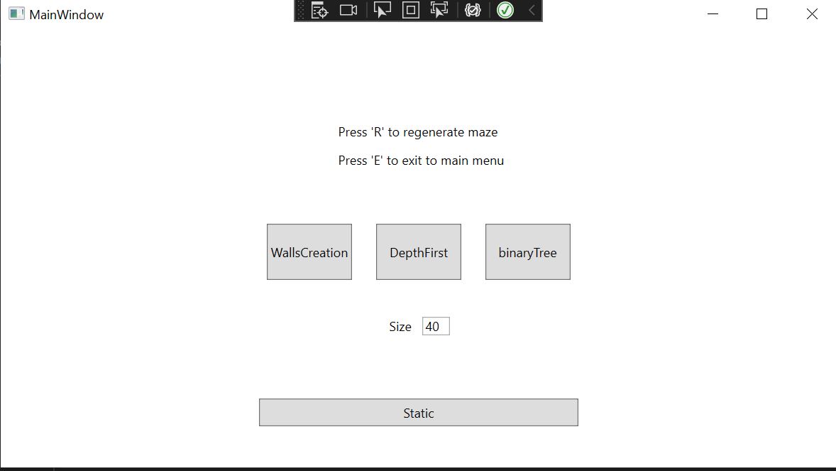 WPF-maze-generation - Project image by Ruben Schoonbaert