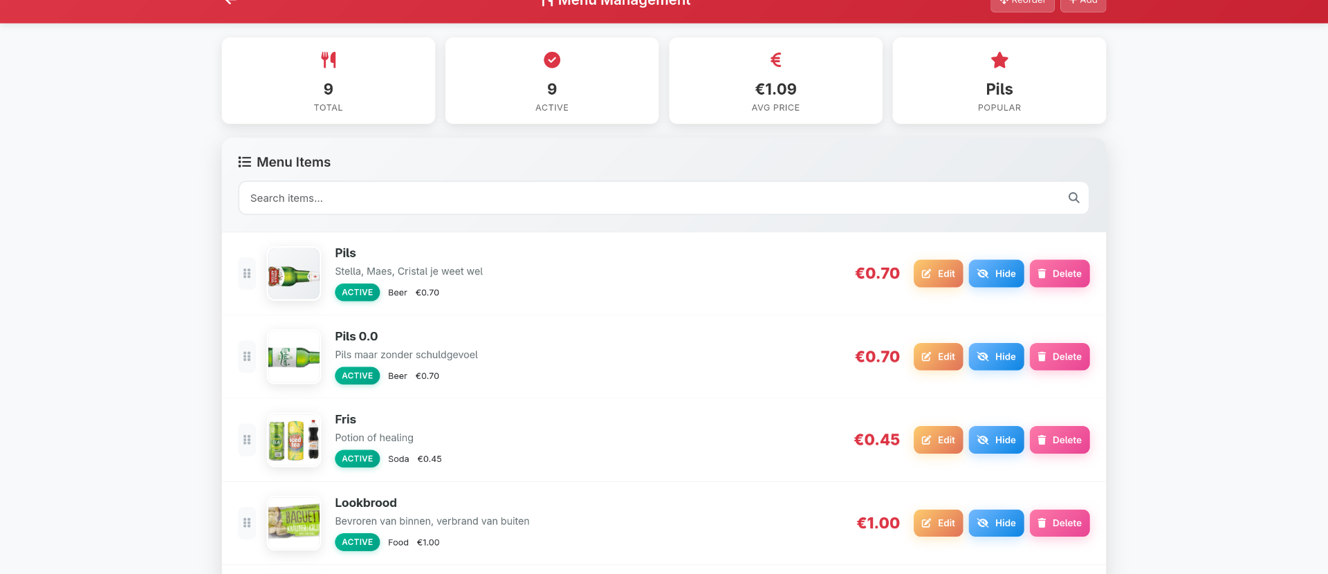 Bar tally webapp - Project image by Ruben Schoonbaert